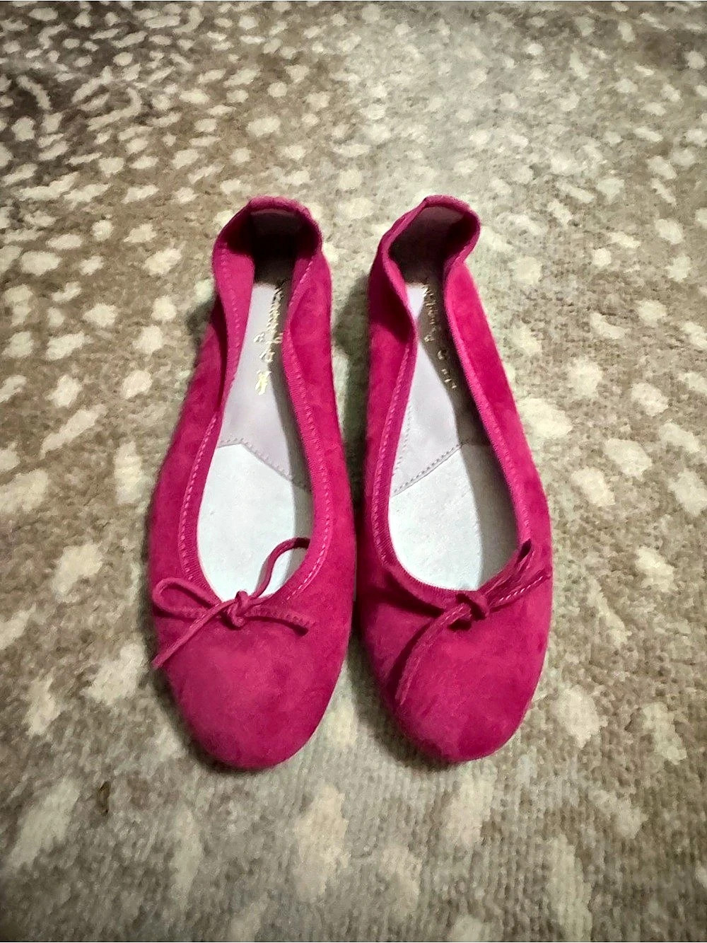 Pink Suede Ballet Flats EU 38